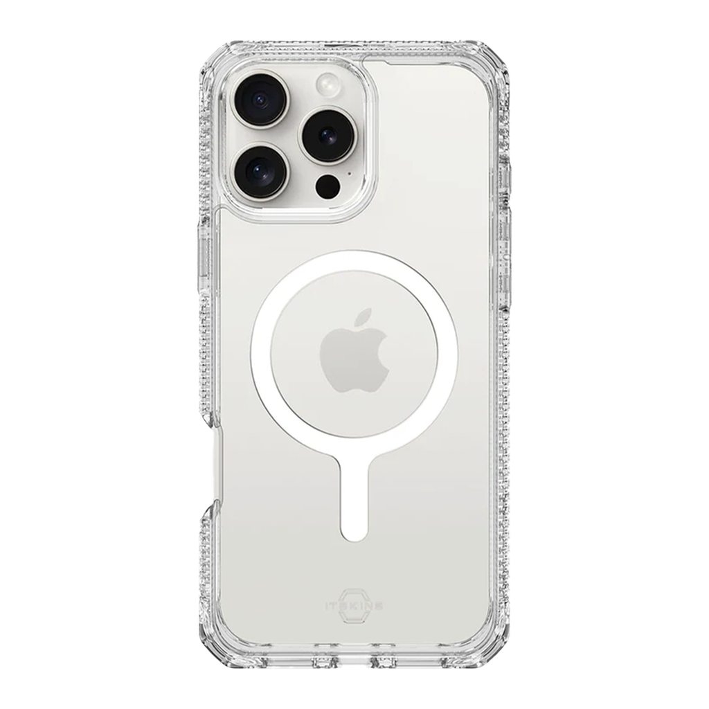 Funda Hybrid R transparente con MagSafe de ItSkins para iPhone 16 Pro Max