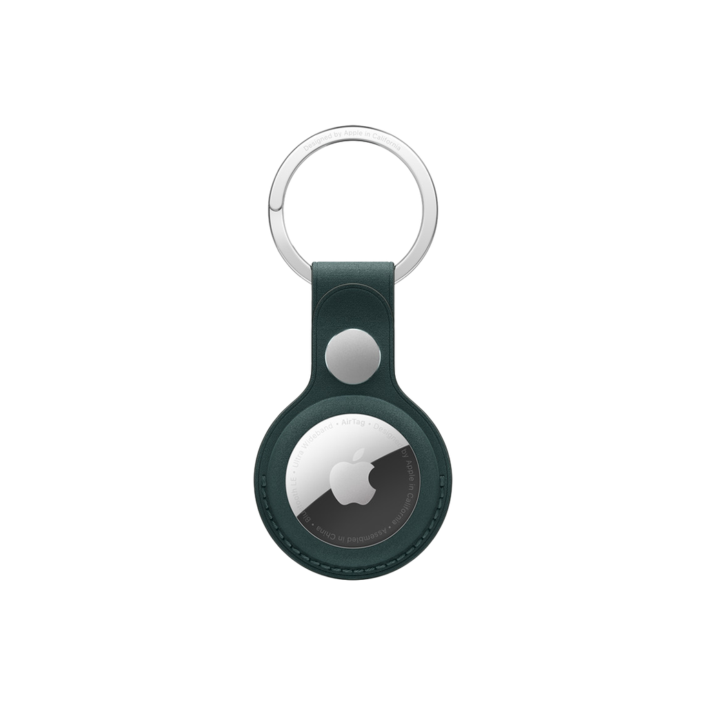 Llavero de Trenzado Fino para AirTag - Verde Oscuro