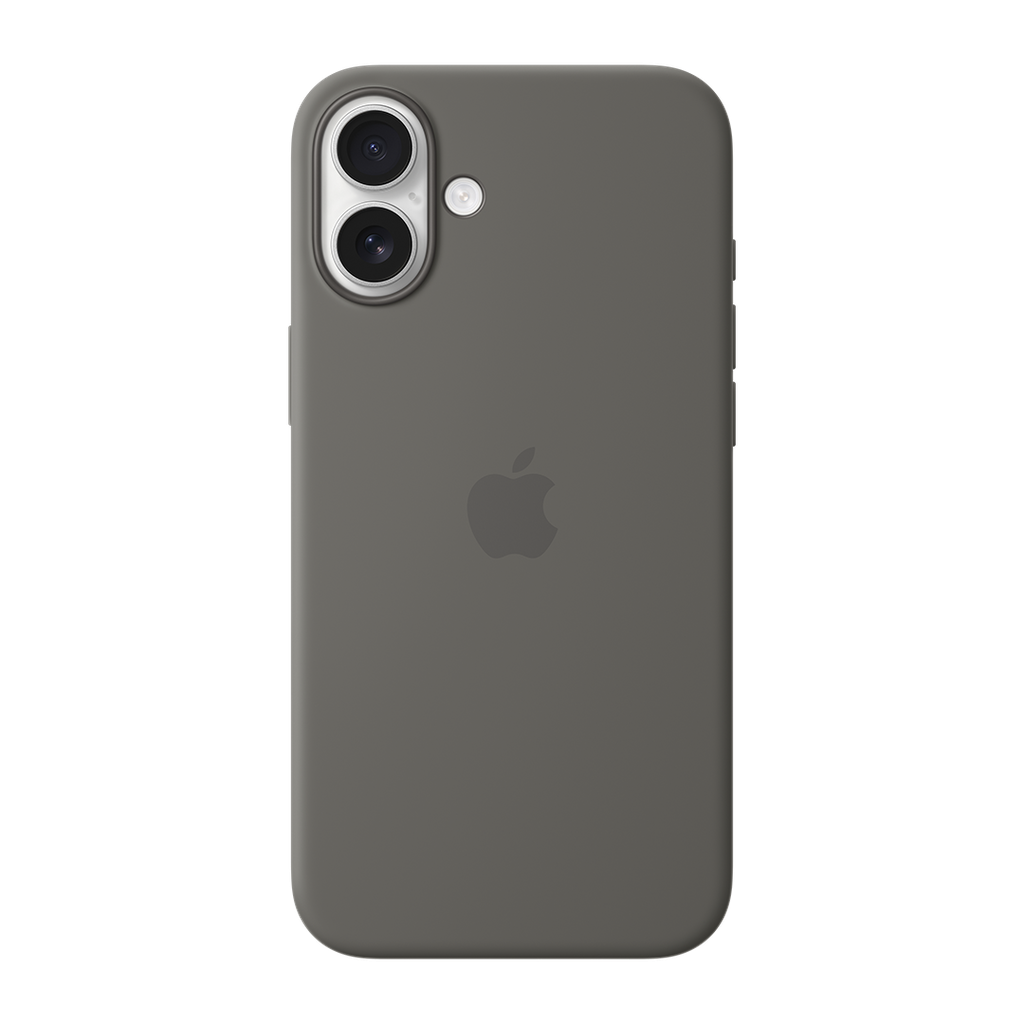 Funda de Silicona con Magsafe para iPhone 16 Plus - Gris Piedra
