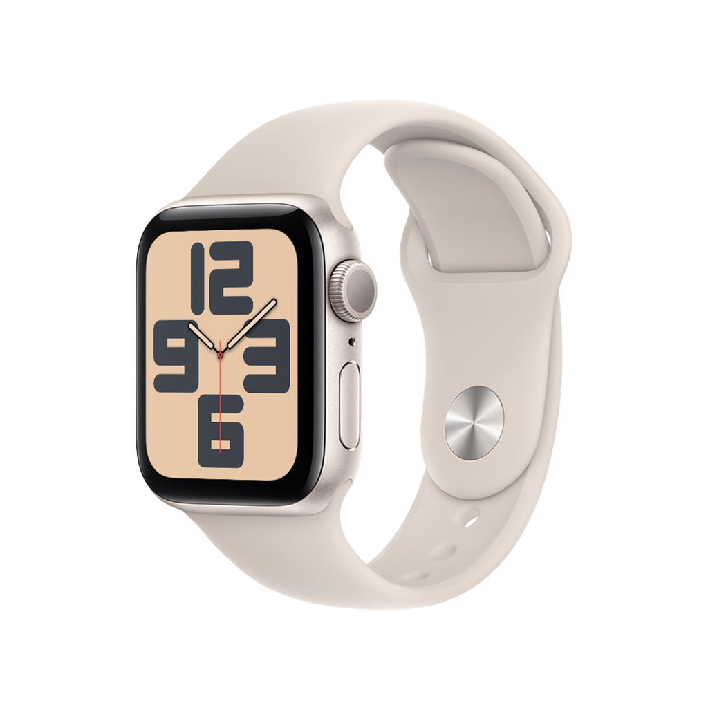 Apple Watch SE GPS 40mm - Caja de Aluminio Blanco Estrella con Banda Deportiva Blanco Estrella - M/L