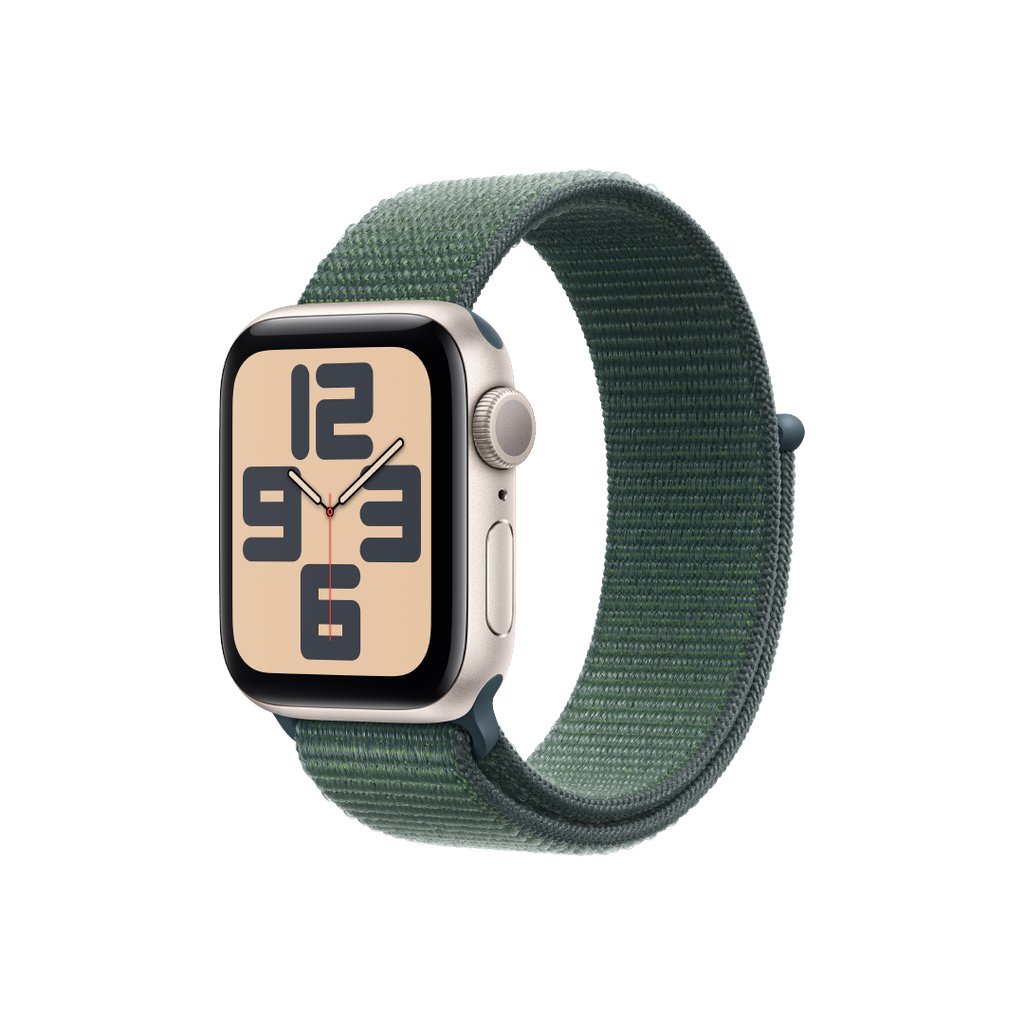 Apple Watch SE 2 (GPS) 40mm - Caja de Aluminio Blanco Estrella con Loop Deportivo Verde Lago