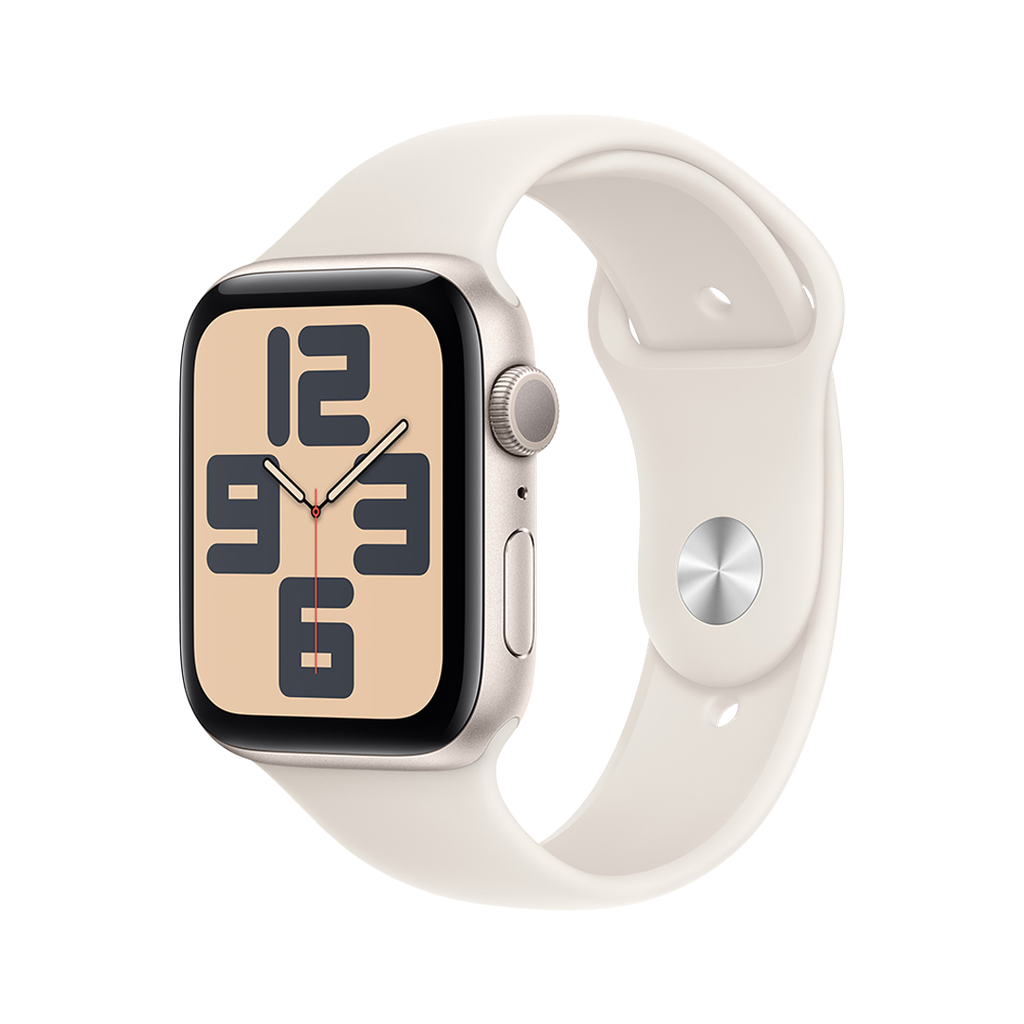 Apple Watch SE GPS 44mm - Caja de Aluminio Blanco Estrella con Banda Deportiva Blanco Estrella - M/L