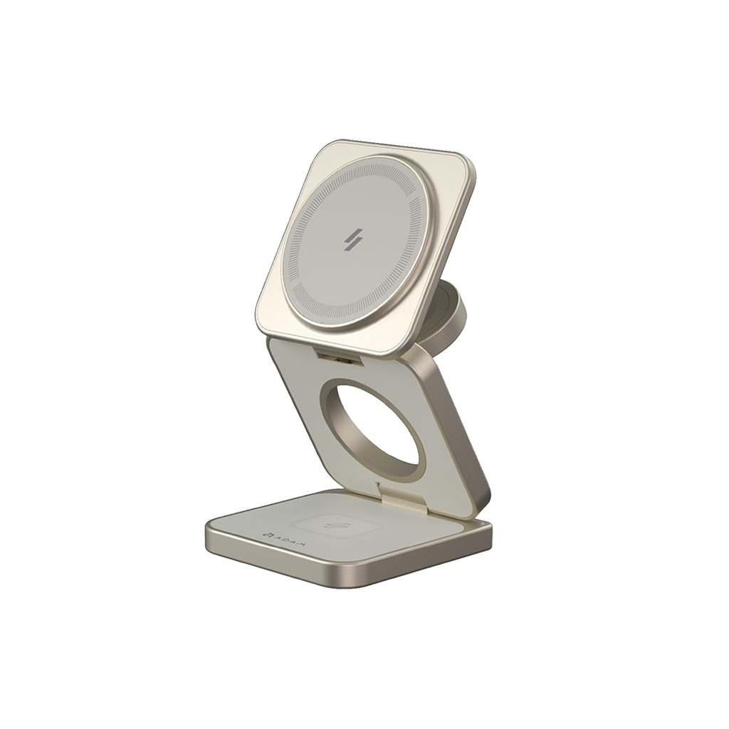 Adam Elements Magsafe 3 Pro Qi2 3-in-1 Base de Carga Plegable - Titanium