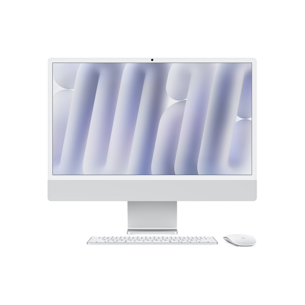 iMac 24" M4 con Vidrio Nanotexturizado - 10 CPU, 10 GPU, 16 GB, 256 GB - Plata
