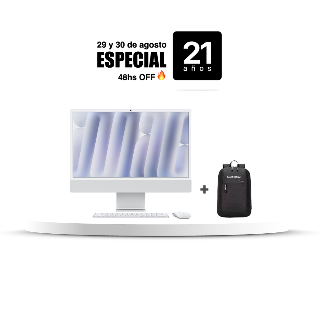 iMac 24" M4 - 8 CPU, 8 GPU, 16 GB, 256 GB - Plata