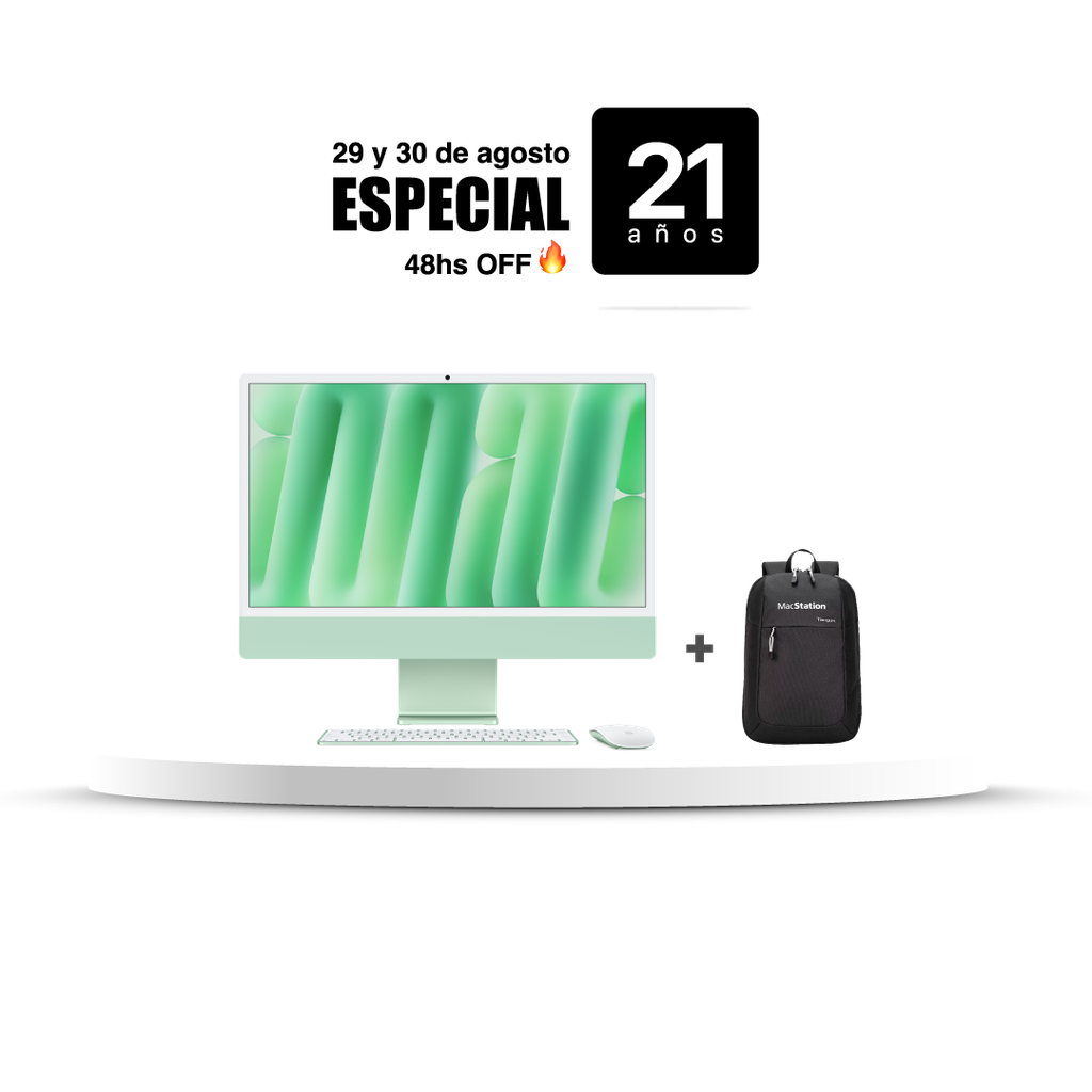 iMac 24" M4 - 10 CPU, 10 GPU, 16 GB, 256 GB - Verde