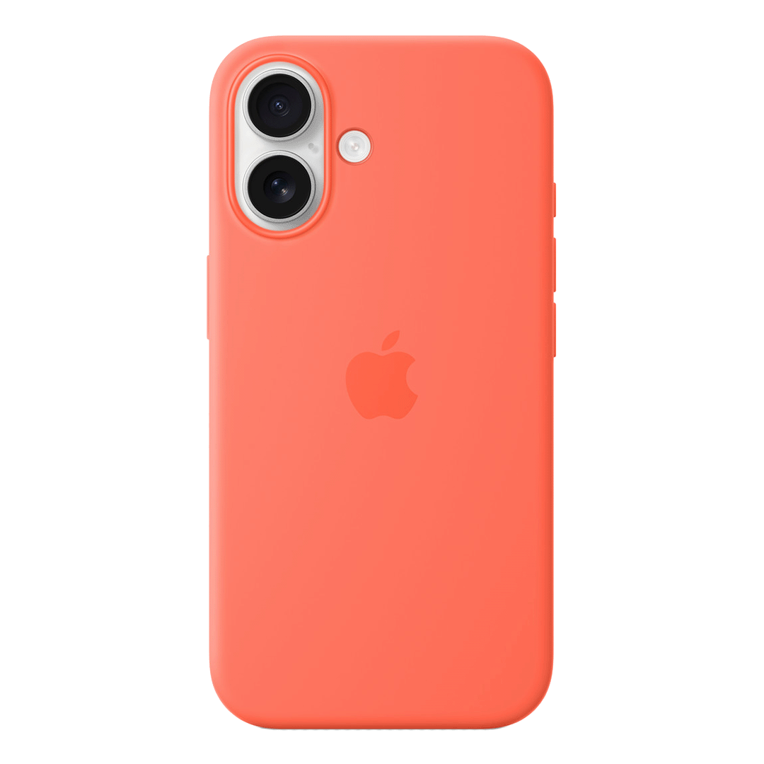 Funda de silicona con MagSafe de Apple para iPhone 16 - Mandarina