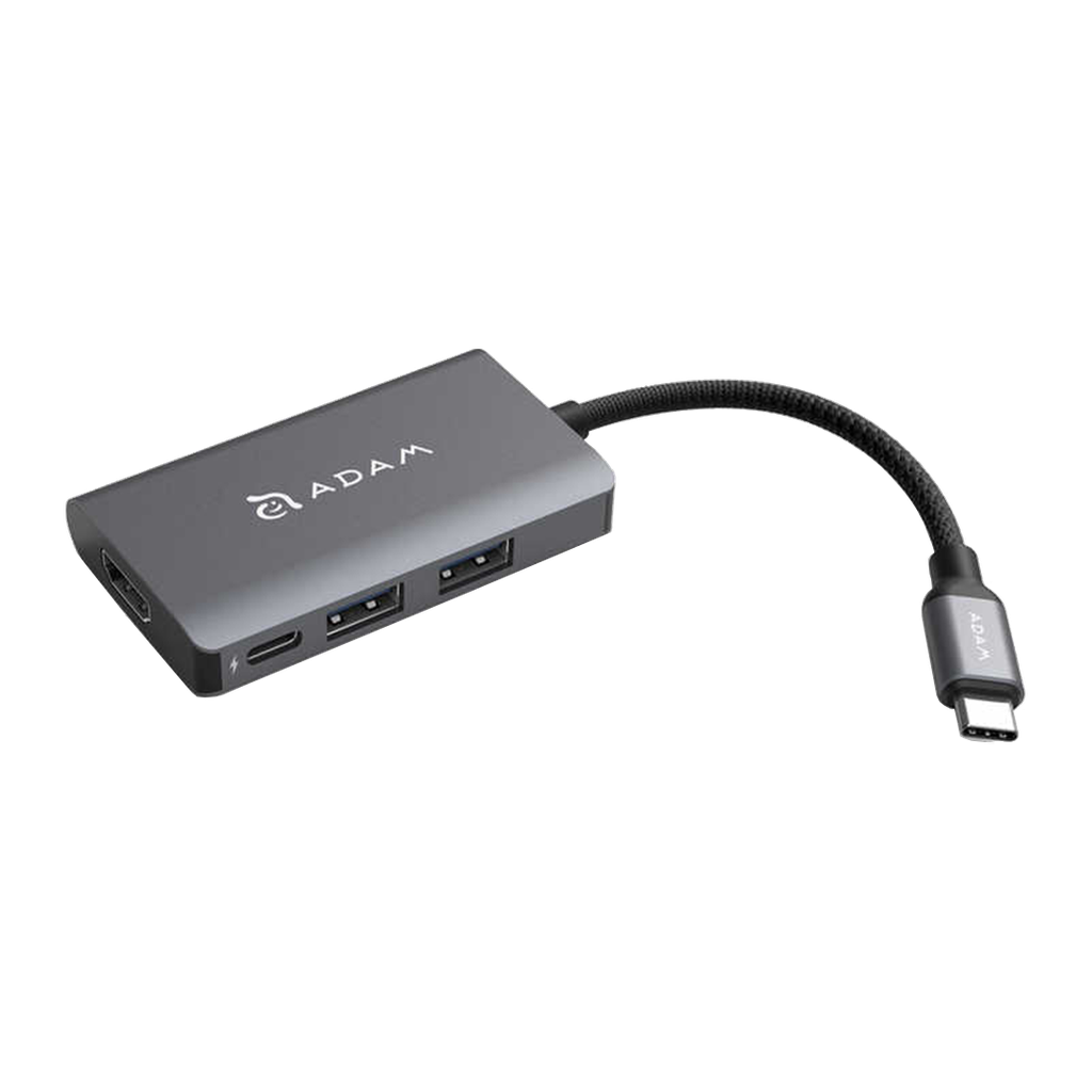 Adaptador 4-en-1 CASA Hub A01m de USB-C a HDMI/2 USB-A/USB-C de Adam Elements - Gris espacial