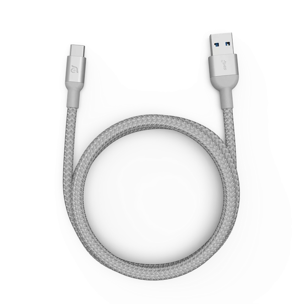 Cable de carga CASA M100+ (2.ª gen) de USB-A a USB-C de 100 W (1 m) de Adam Elements - Plata