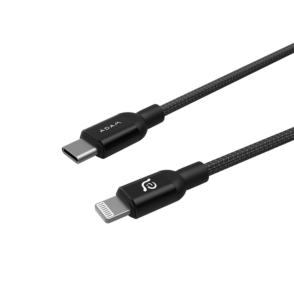 Cable PeAk II 120B de USB-C a Lightning (1.2 m) de Adam Elements - Negro