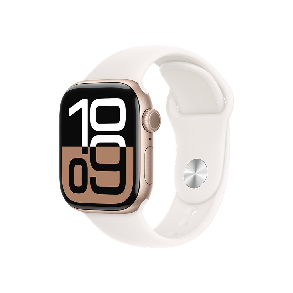 Apple Watch S10 GPS 42mm Rose Gold Aluminium Case with Light Blush Sport B