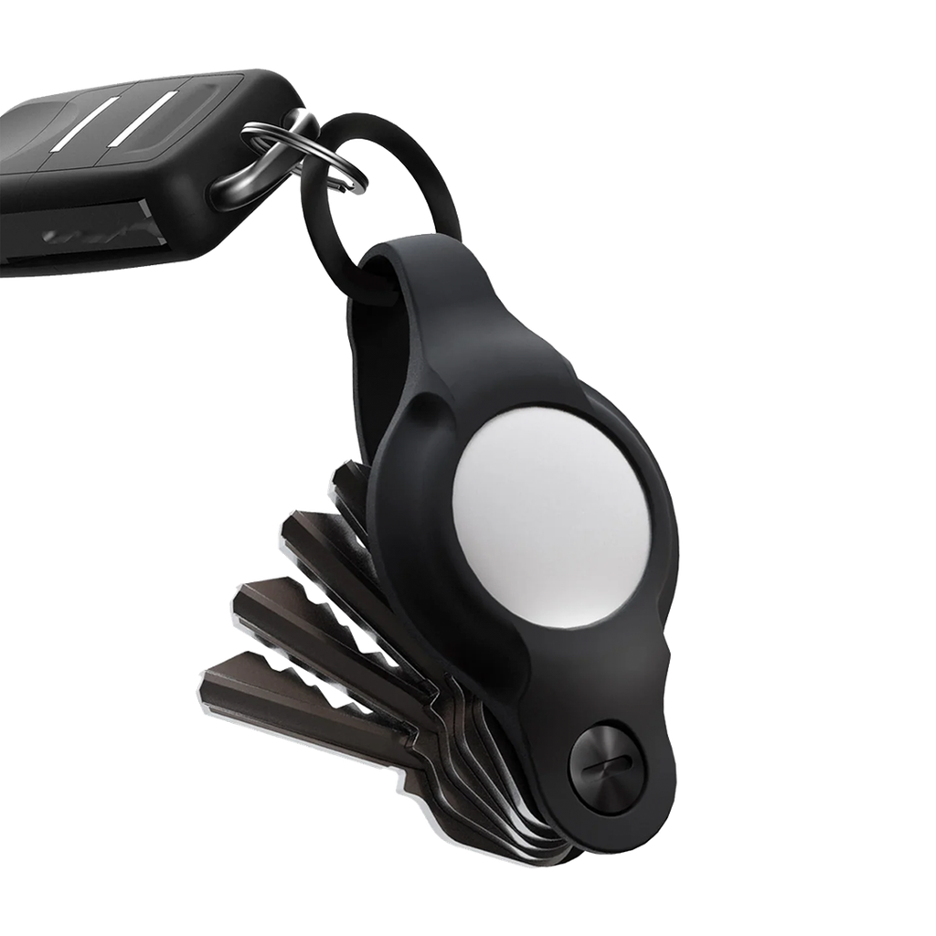 Llavero de silicona AirFlex de KeySmart para AirTag - Negro