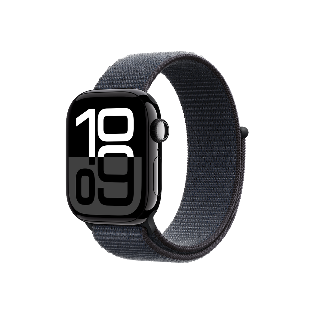Apple Watch Series 10 (GPS) 42 mm - Caja de Aluminio Negro azabache - Loop Deportivo Tinta