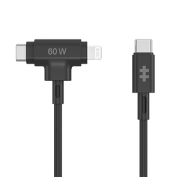 [HJ4010BKGL-50] Cable híbrido de silicona USB-C y Lightning (1.5 m) de HyperJuice