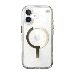 [150960-9221] Funda Presidio Lux Glitter con MagSafe de Speck para iPhone 17 - Oro metálico
