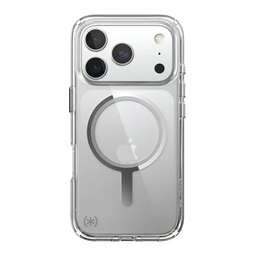 [150972-3240] Speck Presidio Perfect Transparente con MagSafe para iPhone 17 Pro - Transparente/Transparente/Plata