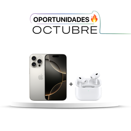 [BUNDLEIPH16PN] [MYNG3BE/A] iPhone 16 Pro (Titanio natural, 128GB) + Airpods Pro 2