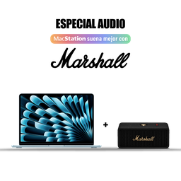 [BUNDLEMAR5] MacBook Air 13" M4 256GB Azul Cielo + [1006884] Marshall Emberton III Parlante Bluetooth - Negro y Brasa