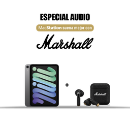 [BUNDLEMAR7] (MXN63LE/A) iPad Mini WiFi 128GB | Gris Espacial + (1006653) Marshall Minor IV Auriculares inalámbricos  In Ear - Negro