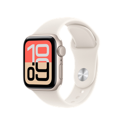 [MEH34AM/A] Apple Watch SE 3 (GPS) 40mm - Caja de Aluminio Blanco Estelar - Banda Deportiva Blanco Estelar S/M