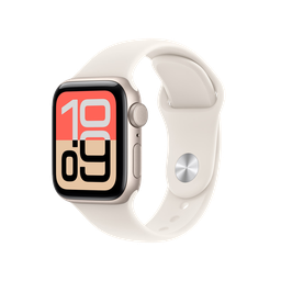 [MEHG4AM/A] Apple Watch SE 3 (GPS) 44 mm - Caja de Aluminio Blanco estelar - Banda Deportiva Blanco estelar - S/M