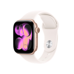 [MEU44AM/A] Apple Watch Series 11 (GPS) 42 mm - Caja de Aluminio Oro Rosa - Banda Deportiva Rosado Rubor - M/L
