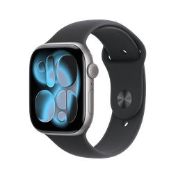 [MEV44AM/A] Apple Watch Series 11 (GPS) 46 mm - Caja de Aluminio Gris espacial - Banda Deportiva Negra - M/L