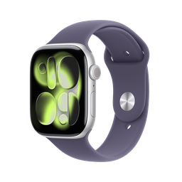 [MEVA4AM/A] Apple Watch Series 11 ((GPS)) 46 mm - Caja de Aluminio Plata - Banda Deportiva Morado Niebla - M/L