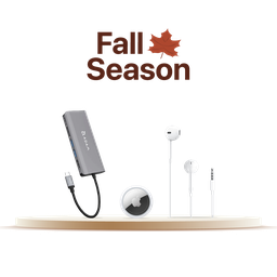 [Bundle35] Starter Pack para MacBook Air 13": EarPods con conector de 3.5 mm (MWU53AM/A) + AirTag | x1 (MX532BE/A) + Hub multipuerto CASA A01 USB-C 6 en 1 de Adam Elements (AAPADHUBA01GY)