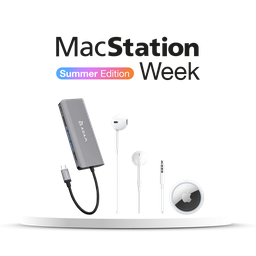 [Bundle35] Starter Pack para MacBook Air 13": EarPods con conector de 3.5 mm (MWU53AM/A) + AirTag | x1 (MX532BE/A) + Hub multipuerto CASA A01 USB-C 6 en 1 de Adam Elements (AAPADHUBA01GY)