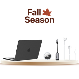 [Bundle36] Starter Pack para MacBook Pro 14": EarPods con conector de 3.5 mm + AirTag (x1) + Funda rígida punteada de Incase | Negro + Adaptador Adam Elements CASA F13 USB-C a USB-A