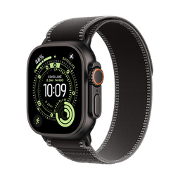 [MF1H4BE/A] Apple Watch Ultra 3 (GPS + Cellular) 49 mm - Caja de titanio negro - banda Trail Loop negro/carbon - M/L