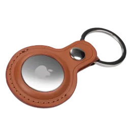 [63776PG] Llavero protector de piel sintética para AirTag de Puregear - Marrón