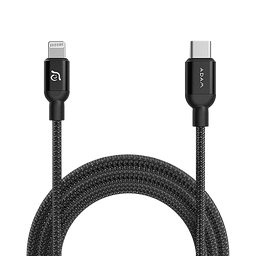 [ACBADCL300BBK] Cable de carga PeAk II 300B de USB-C a Lightning (3 m) de Adam Elements - Negro