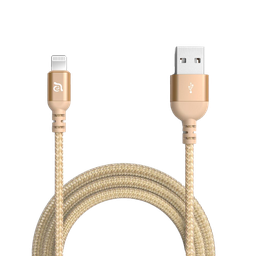 [ACBAD3AL120BGD] Cable de carga PeAk III 120B de USB-A a Lightning (1.2 m) de Adam Elements - Oro
