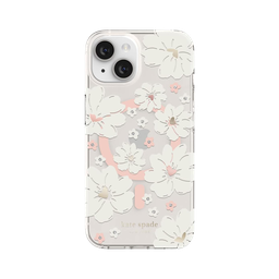 [KSIPH-234-CFLCC] Kate Spade Funda iPhone 14 con MagSafe - Flores Blancas/Rosas