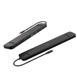 [AAPADHUBPROMBK] Adaptador 13-en-1 CASA Hub Pro Max de USB-C a HDMI/VGA/Ethernet/USB-A/USB-C/Lector de tarjeta SD/microSD/Jack 3.5 mm de Adam Elements - Negro