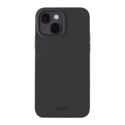 [15970] Funda silicona de Holdit para iPhone 15 - Negro