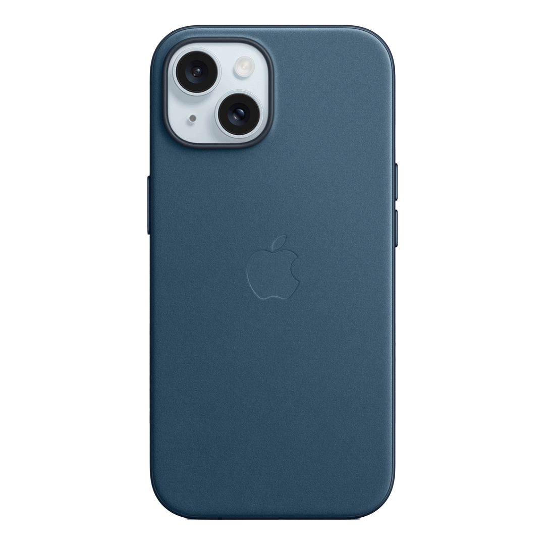 [MT3G3ZM/A] Apple Funda de Trenzado Fino con MagSafe para iPhone 15 - Azul