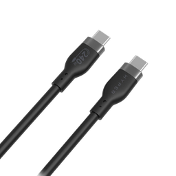 [HJ4002BKGL-90] Cable de silicona de USB-C a USB-C de 240 W (2 m) de HyperJuice - Negro