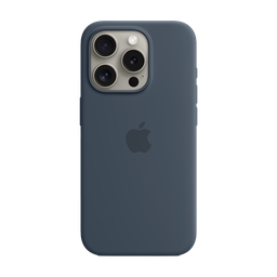 [MT1D3ZM/A] Apple Funda de Silicona con MagSafe para iPhone 15 Pro - Azul Tormenta