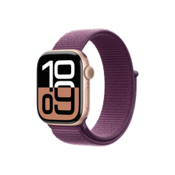 [MWWK3AM/A] Apple Watch S10 GPS 42mm - Caja de Aluminio Oro Rosado - Loop Deportivo Ciruela