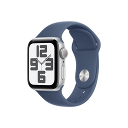 [MXED3BE/A] Apple Watch SE GPS 40mm - Caja de Aluminio Plata con Banda Deportiva Azul Denim - M/L