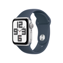 [MXED3BE/A] Apple Watch SE GPS 40mm - Caja de Aluminio Plata con Banda Deportiva Azul Denim - M/L