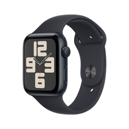 [MXEJ3BE/A] Apple Watch SE GPS 44mm - Caja de Aluminio Medianoche con Banda Deportiva Medianoche - S/M