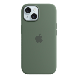 [MT0X3ZM/A] Apple Funda de Silicona con MagSafe para iPhone 15 - Ciprés