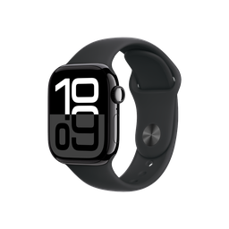 [MWWE3AM/A] Apple Watch Series 10 GPS 42mm - Caja de Aluminio Negro Azabache - Banda Deportiva Negra - S/M