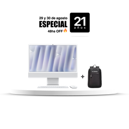 [MWUC3LE/A] iMac 24" M4 - 8 CPU, 8 GPU, 16 GB, 256 GB - Plata