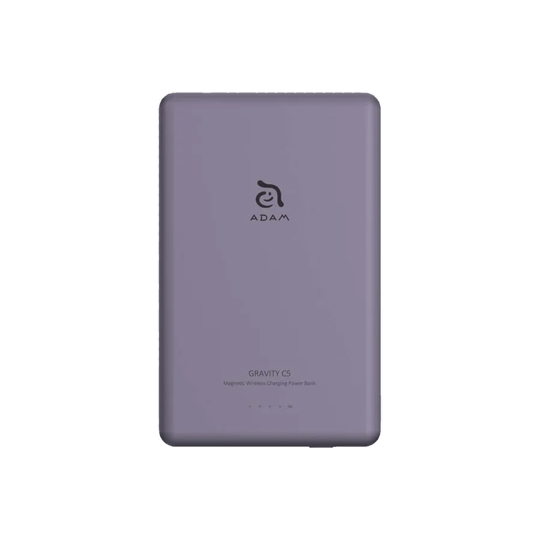 [APBADGVC5PP] Adam Elements GRAVITY C5 Banco de Carga inalámbrico magnético 5000mAh - Violeta