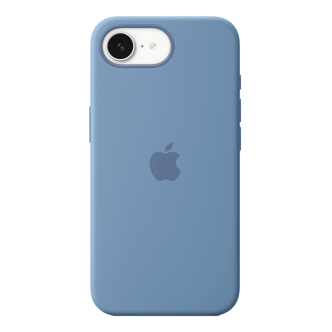 [MD3Q4ZM/A] Funda de silicona de Apple para iPhone 16e - Azul invierno